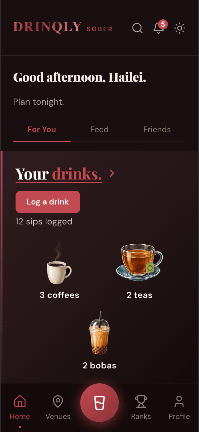 The sober feed